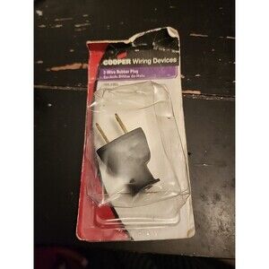 Cooper Wiring Device 2 Wire Rubber Easy-install Plug NIP